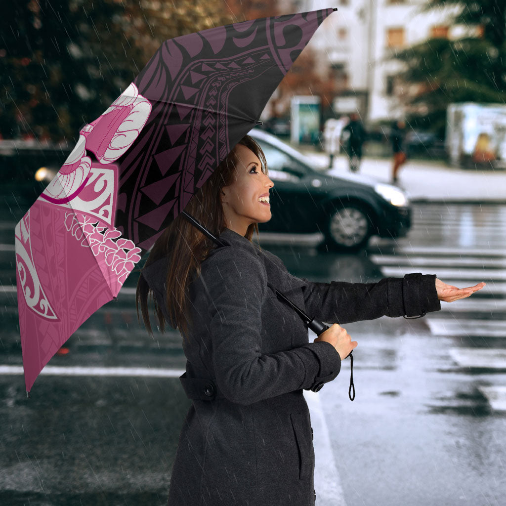 Polynesia Breast Cancer Awareness Umbrella Fight With Hope Pink Ribbon Boxing Gloves