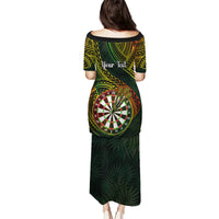 Personalised Polynesian Darts Family Matching Puletasi Dress and Hawaiian Shirt Dart Lovers Tribal Pattern Mix Tropical Leaves LT14 - Polynesian Pride