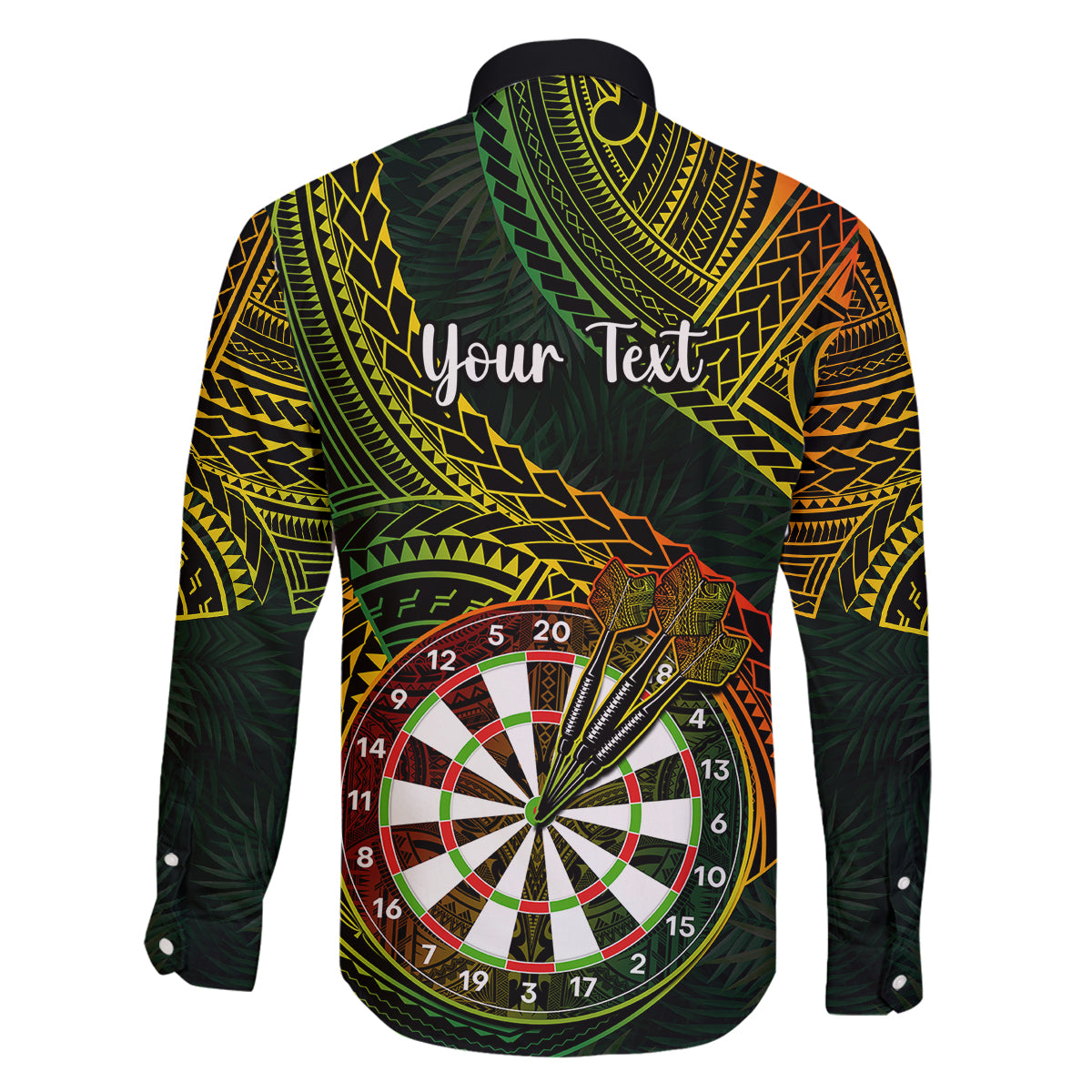 Personalised Polynesian Darts Family Matching Summer Maxi Dress and Hawaiian Shirt Dart Lovers Tribal Pattern Mix Tropical Leaves LT14 - Polynesian Pride