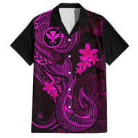 Hawaii Kid Hawaiian Shirt Fish Hook Tattoo Mix Polynesian Plumeria Pink Version LT14 Kid Pink - Polynesian Pride