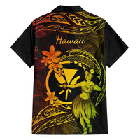 Hawaii Family Matching Off Shoulder Long Sleeve Dress and Hawaiian Shirt Hula Girl Mix Polynesian Plumeria Reggae Version LT14 - Polynesian Pride