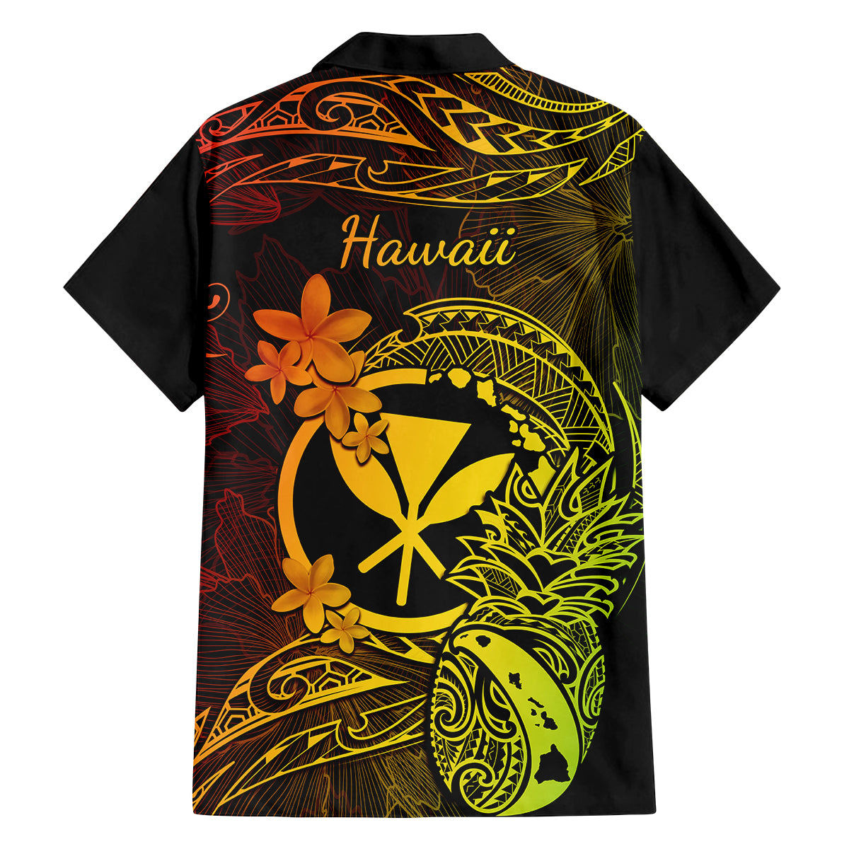 Hawaii Family Matching Summer Maxi Dress and Hawaiian Shirt Pineapple Mix Polynesian Plumeria Reggae Version LT14 - Polynesian Pride