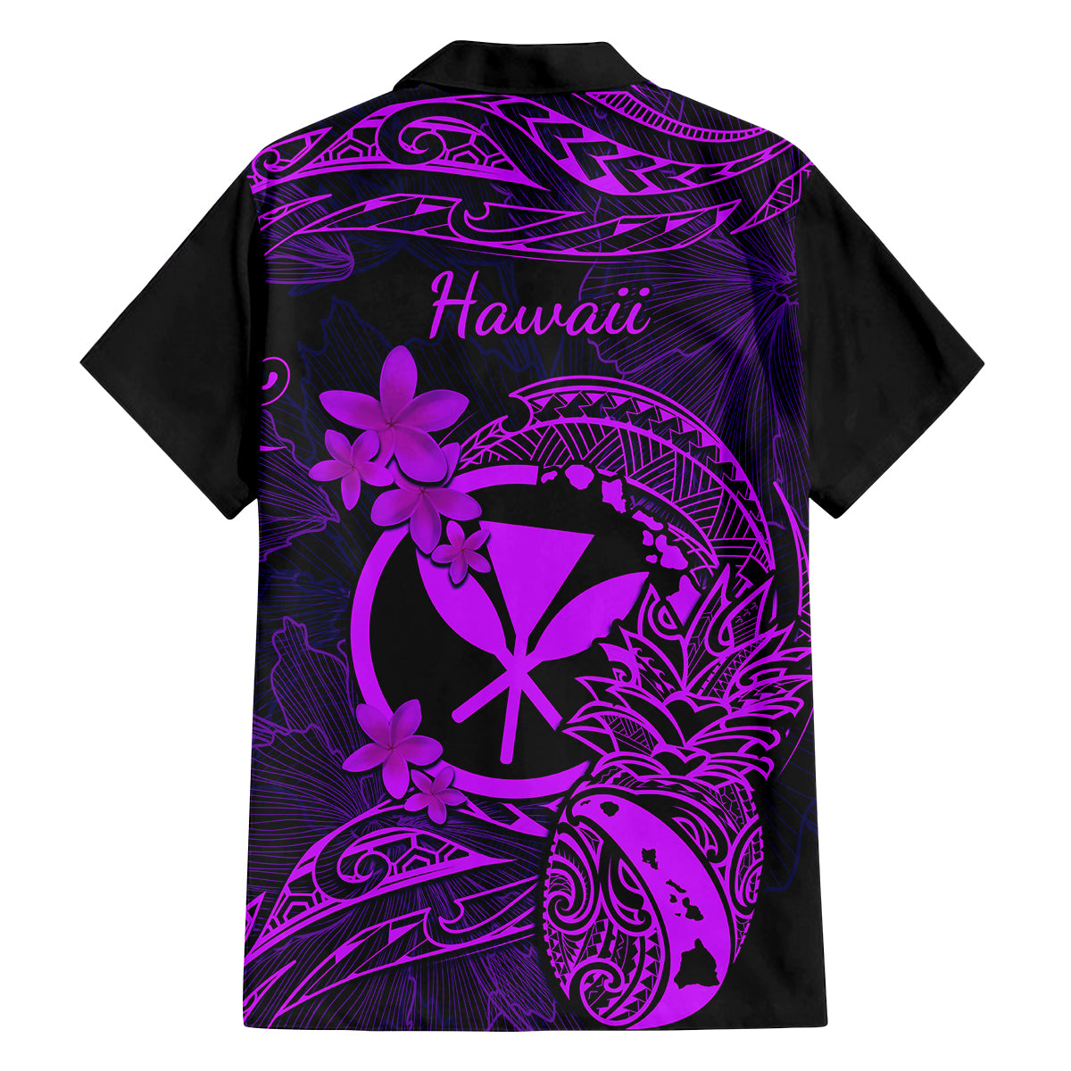 Hawaii Kid Hawaiian Shirt Pineapple Mix Polynesian Plumeria Purple Version LT14 - Polynesian Pride
