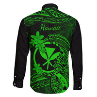 Hawaii Family Matching Mermaid Dress and Hawaiian Shirt Pineapple Mix Polynesian Plumeria Green Version LT14 - Polynesian Pride
