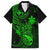 hawaii-family-matching-off-shoulder-short-dress-and-hawaiian-shirt-pineapple-mix-polynesian-plumeria-green-version