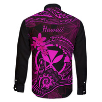 Hawaii Family Matching Tank Maxi Dress and Hawaiian Shirt Shaka Tattoo Mix Polynesian Plumeria Pink Version LT14 - Polynesian Pride