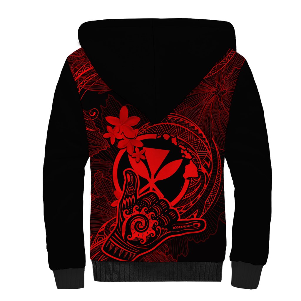 hawaii-sherpa-hoodie-shaka-tattoo-mix-polynesian-plumeria-red-version