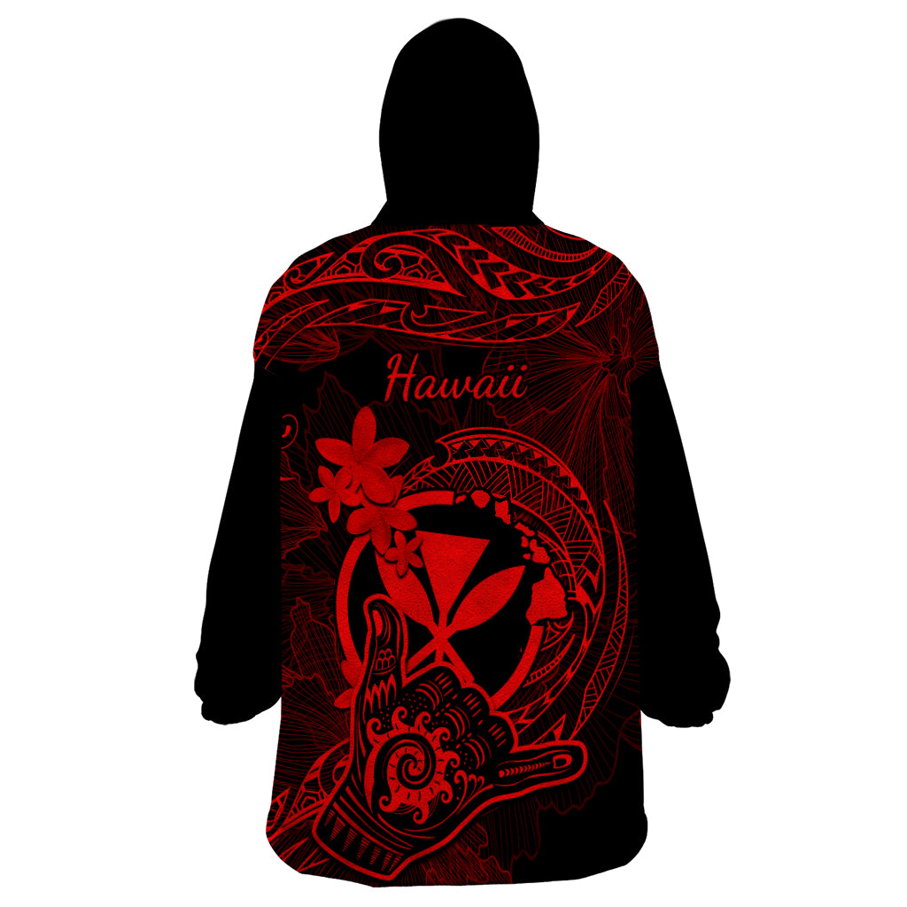 hawaii-wearable-blanket-hoodie-shaka-tattoo-mix-polynesian-plumeria-red-version