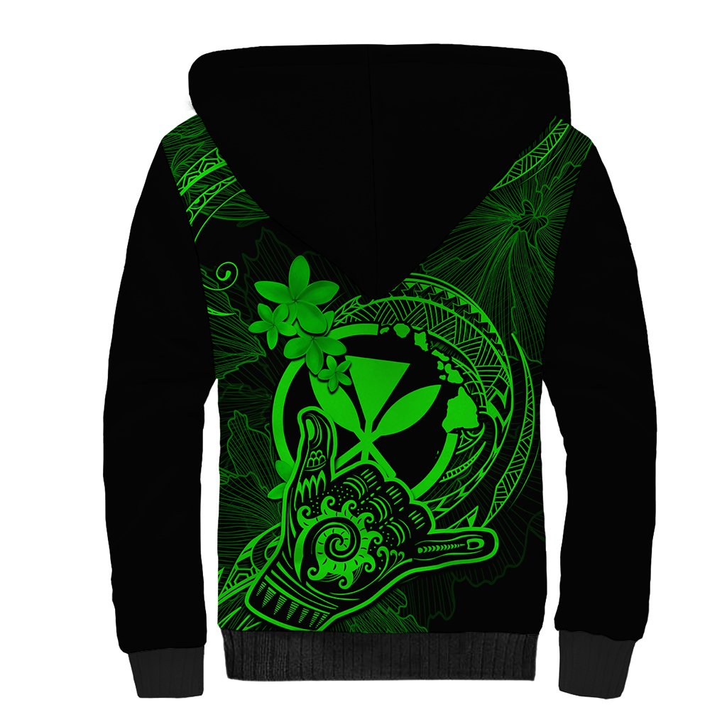 hawaii-sherpa-hoodie-shaka-tattoo-mix-polynesian-plumeria-green-version