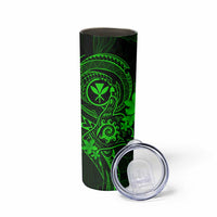Hawaii Skinny Tumbler Shaka Tattoo Mix Polynesian Plumeria Green Version