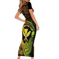 Hawaii Family Matching Short Sleeve Bodycon Dress and Hawaiian Shirt Hammerhead Shark Tattoo Mix Polynesian Plumeria Reggae Version LT14 - Polynesian Pride