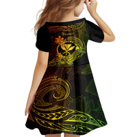 Hawaii Family Matching Summer Maxi Dress and Hawaiian Shirt Hammerhead Shark Tattoo Mix Polynesian Plumeria Reggae Version LT14 - Polynesian Pride