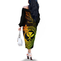 hawaii-off-the-shoulder-long-sleeve-dress-hammerhead-shark-tattoo-mix-polynesian-plumeria-reggae-version