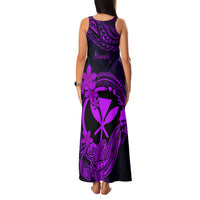 Hawaii Family Matching Tank Maxi Dress and Hawaiian Shirt Hammerhead Shark Tattoo Mix Polynesian Plumeria Purple Version LT14 - Polynesian Pride