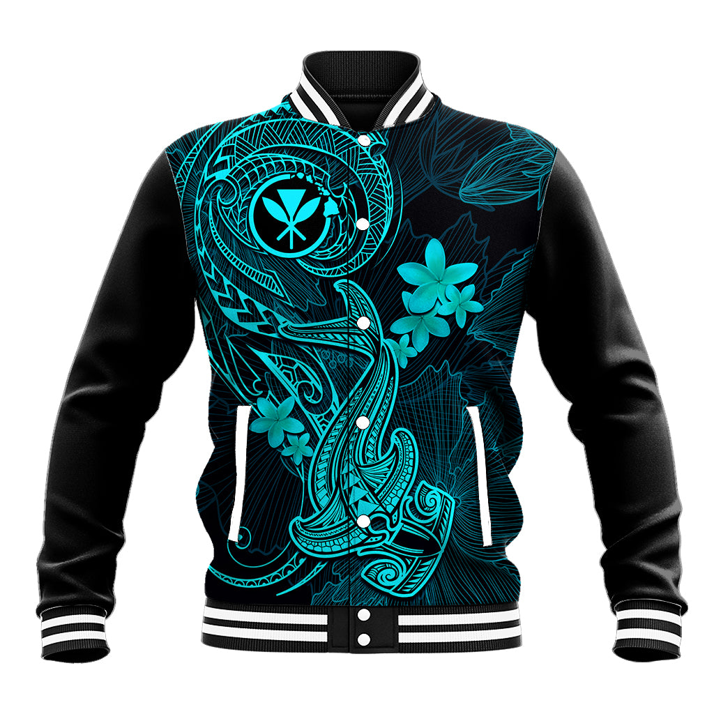 hawaii-baseball-jacket-hammerhead-shark-tattoo-mix-polynesian-plumeria-turquoise-version