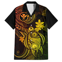 hawaii-family-matching-off-shoulder-long-sleeve-dress-and-hawaiian-shirt-turtle-mix-polynesian-plumeria-reggae-version
