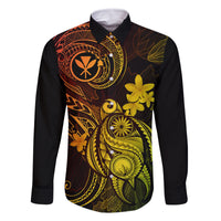hawaii-family-matching-off-shoulder-long-sleeve-dress-and-hawaiian-shirt-turtle-mix-polynesian-plumeria-reggae-version