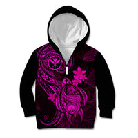 Hawaii Kid Hoodie Turtle Mix Polynesian Plumeria Pink Version LT14 - Polynesian Pride