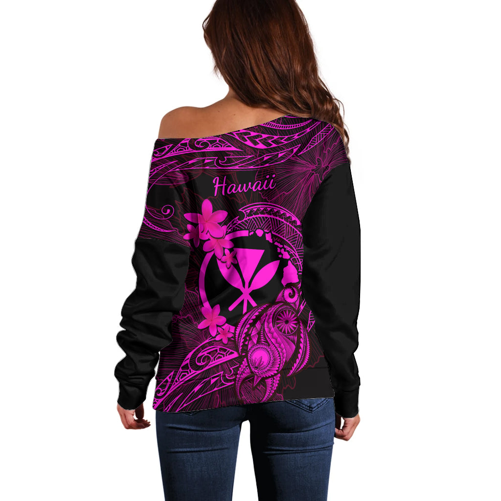 hawaii-off-shoulder-sweater-turtle-mix-polynesian-plumeria-pink-version