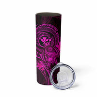 Hawaii Skinny Tumbler Turtle Mix Polynesian Plumeria Pink Version
