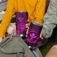 Hawaii Tumbler Cup Turtle Mix Polynesian Plumeria Pink Version