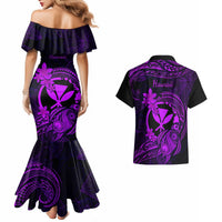 hawaii-couples-matching-mermaid-dress-and-hawaiian-shirt-turtle-mix-polynesian-plumeria-purple-version