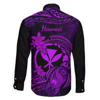 hawaii-family-matching-off-shoulder-maxi-dress-and-hawaiian-shirt-turtle-mix-polynesian-plumeria-purple-version