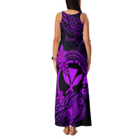 Hawaii Family Matching Tank Maxi Dress and Hawaiian Shirt Turtle Mix Polynesian Plumeria Purple Version LT14 - Polynesian Pride
