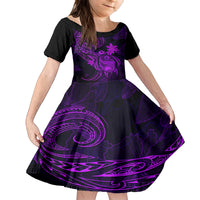 hawaii-kid-short-sleeve-dress-turtle-mix-polynesian-plumeria-purple-version