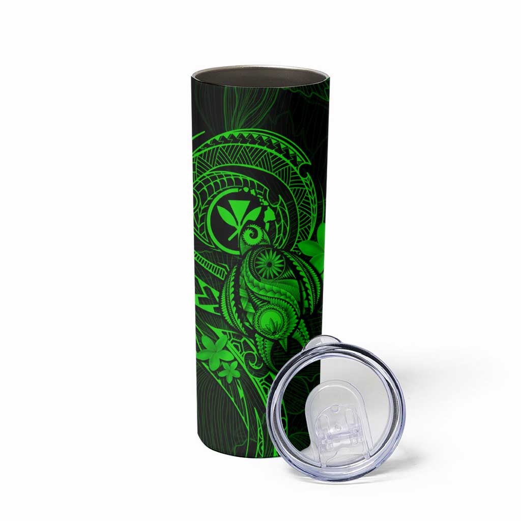 Hawaii Skinny Tumbler Turtle Mix Polynesian Plumeria Green Version LT14 - Polynesian Pride