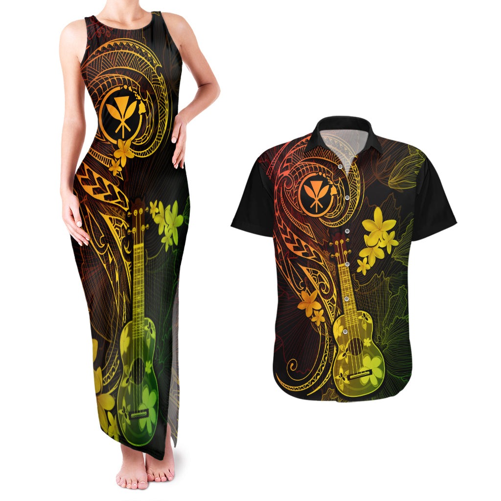 hawaii-couples-matching-tank-maxi-dress-and-hawaiian-shirt-ukulele-mix-polynesian-plumeria-reggae-version