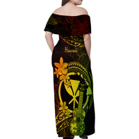 hawaii-family-matching-off-shoulder-maxi-dress-and-hawaiian-shirt-ukulele-mix-polynesian-plumeria-reggae-version