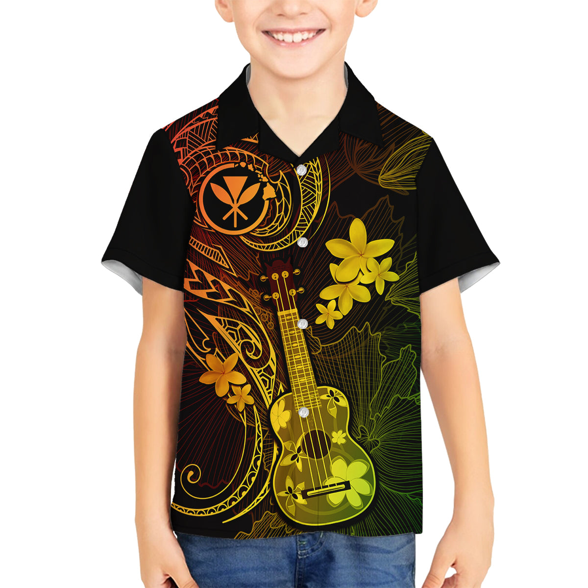 hawaii-kid-hawaiian-shirt-ukulele-mix-polynesian-plumeria-reggae-version