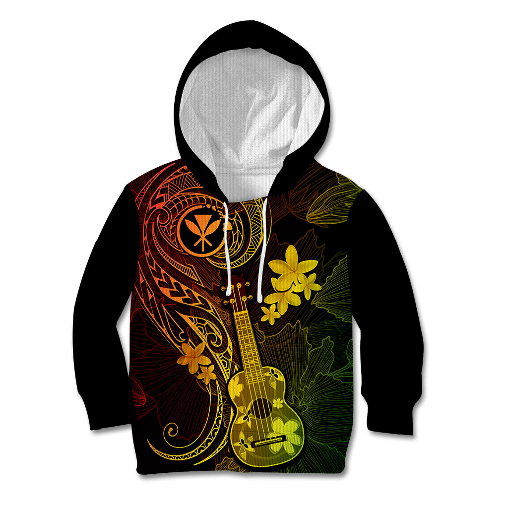 Hawaii Kid Hoodie Ukulele Mix Polynesian Plumeria Reggae Version LT14 Reggae - Polynesian Pride