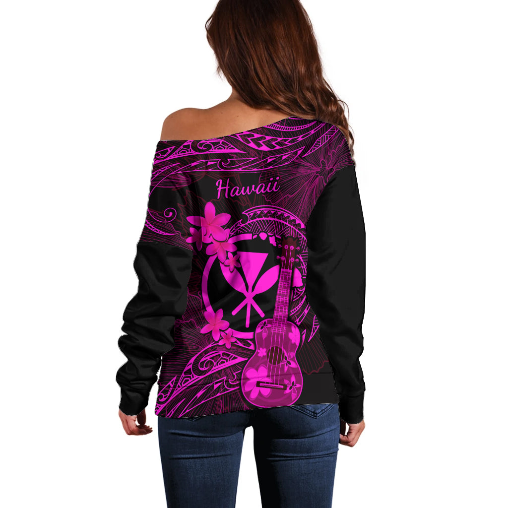 hawaii-off-shoulder-sweater-ukulele-mix-polynesian-plumeria-pink-version