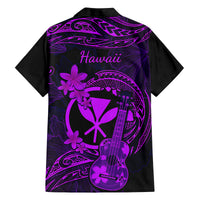 hawaii-family-matching-off-shoulder-maxi-dress-and-hawaiian-shirt-ukulele-mix-polynesian-plumeria-purple-version