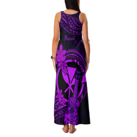 Hawaii Family Matching Tank Maxi Dress and Hawaiian Shirt Ukulele Mix Polynesian Plumeria Purple Version LT14 - Polynesian Pride