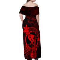 hawaii-family-matching-off-shoulder-maxi-dress-and-hawaiian-shirt-ukulele-mix-polynesian-plumeria-red-version