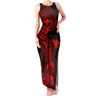 hawaii-family-matching-tank-maxi-dress-and-hawaiian-shirt-ukulele-mix-polynesian-plumeria-red-version