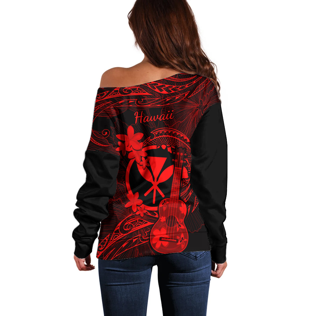 hawaii-off-shoulder-sweater-ukulele-mix-polynesian-plumeria-red-version