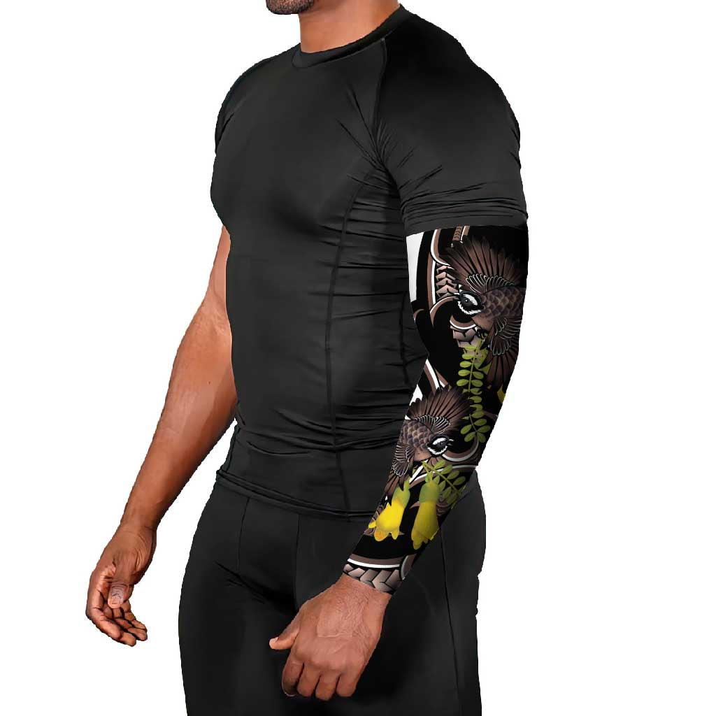 New Zealand Valentines Day Arm Sleeves Piwakawaka Lovers Maori Koru Tattoo - Polynesian Pride