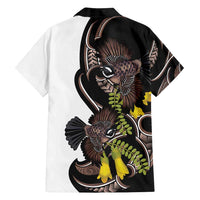 New Zealand Valentines Day Family Matching Off Shoulder Maxi Dress and Hawaiian Shirt Piwakawaka Lovers Maori Koru Tattoo LT14 - Polynesian Pride
