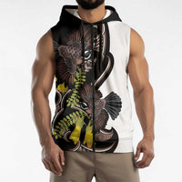 New Zealand Valentines Day Sleeveless Zip Hoodie Piwakawaka Lovers Maori Koru Tattoo LT14 - Polynesian Pride