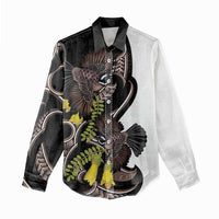 New Zealand Valentines Day Women Casual Shirt Piwakawaka Lovers Maori Koru Tattoo LT14 - Polynesian Pride