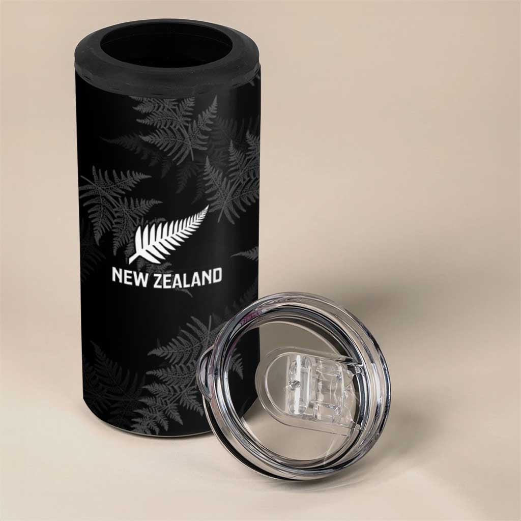 New Zealand Silver Fern Rugby 4 in 1 Can Cooler Tumbler Go Aotearoa Champions World Cup LT14 - Polynesian Pride