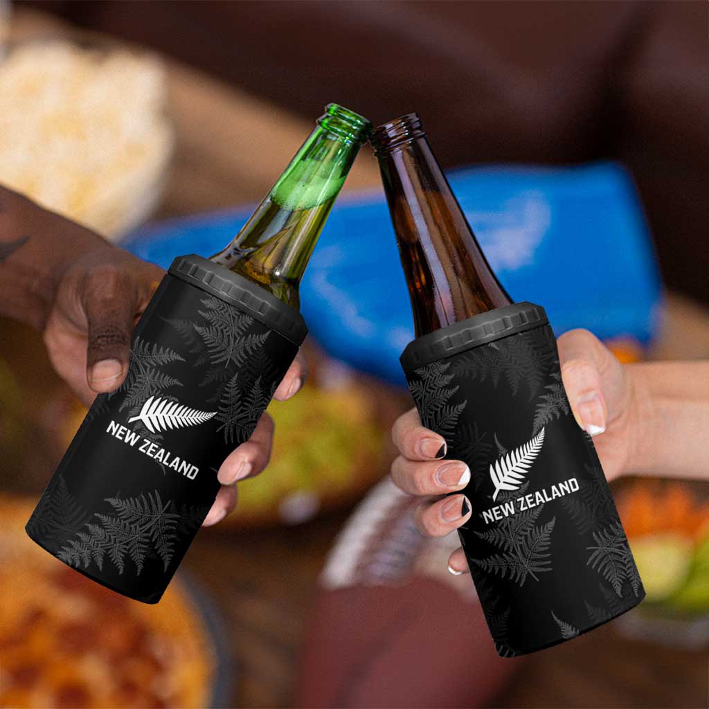 New Zealand Silver Fern Rugby 4 in 1 Can Cooler Tumbler Go Aotearoa Champions World Cup LT14 - Polynesian Pride