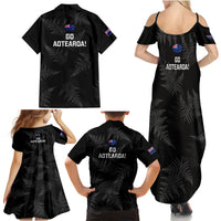 New Zealand Silver Fern Rugby Family Matching Summer Maxi Dress and Hawaiian Shirt - 2023 Go Aotearoa Champions World Cup LT14 - Polynesian Pride