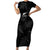 Custom New Zealand Silver Fern Rugby Short Sleeve Bodycon Dress 2023 Go Aotearoa Champions World Cup LT14 Long Dress Black - Polynesian Pride