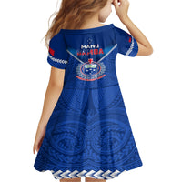 Samoa Rugby Family Matching Off Shoulder Maxi Dress and Hawaiian Shirt 2023 Go Manu Samoa LT14 - Polynesian Pride