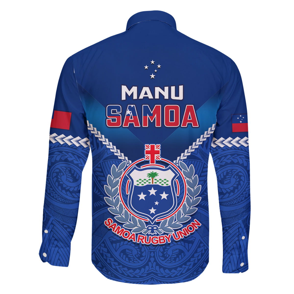 Samoa Rugby Family Matching Off Shoulder Maxi Dress and Hawaiian Shirt 2023 Go Manu Samoa LT14 - Polynesian Pride